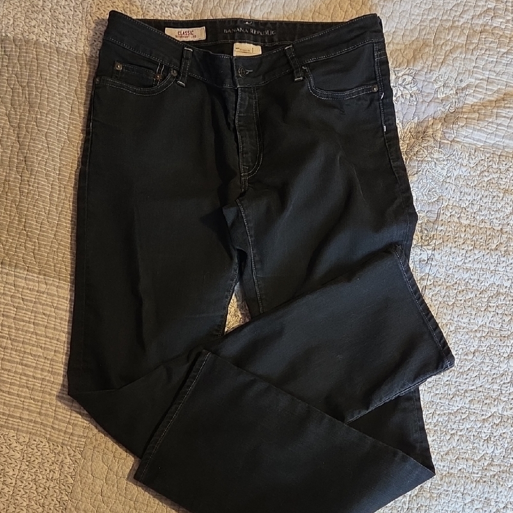 Banana Republic Women's Black Straight Leg Jeans